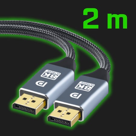 كيبل تورتس DP 8K  2 m ديسبلاي بورت كيبل