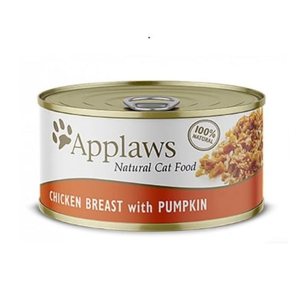 ابلاوز طعام رطب صدور الدجاج مع اليقطين للقطط البالغة 70جم - Applwas Wet Food Chicken with Pumkin for Adult Cats 70g