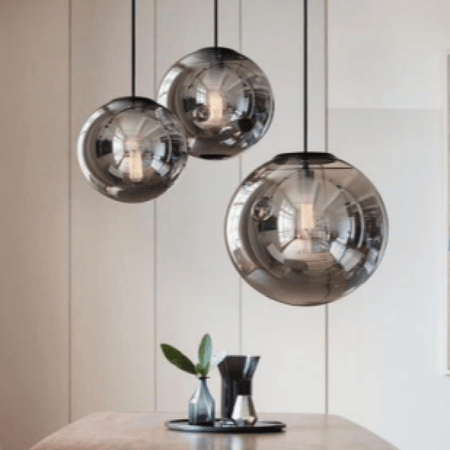 انارة ثلاثية تعليق زجاجي سموك 30 سم CY-116