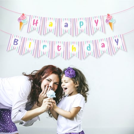 لافتة عيد ميلاد ايس كريم