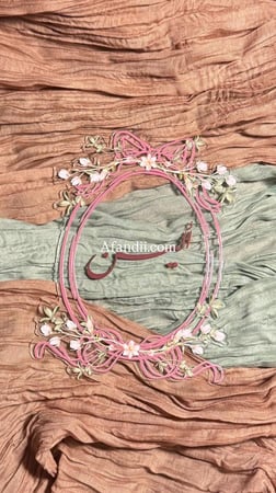 لوحة اكريلك بطباعة الثيم مع اسم بارز