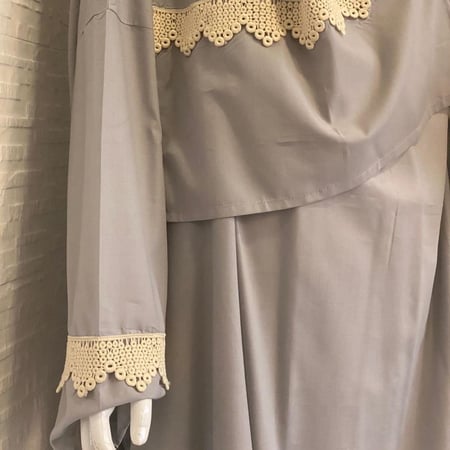 شرشف رداء الصلاة- لف مفتوح- موف رمادي