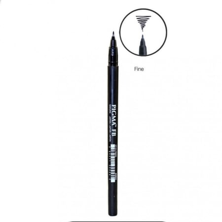 قلم رسم ريشة اسود بيجما - FB-