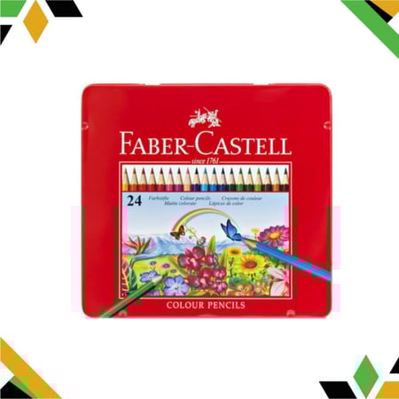 ألوان فايبر كاستل خشبية - 24 لون