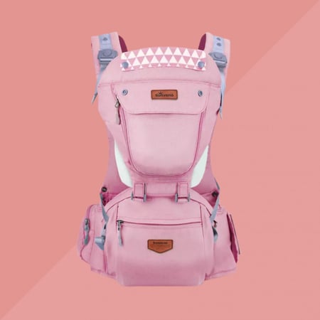 حمالة أطفال وردي