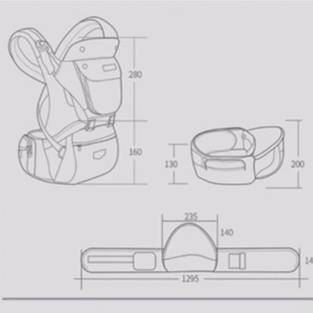 حمالة أطفال وردي
