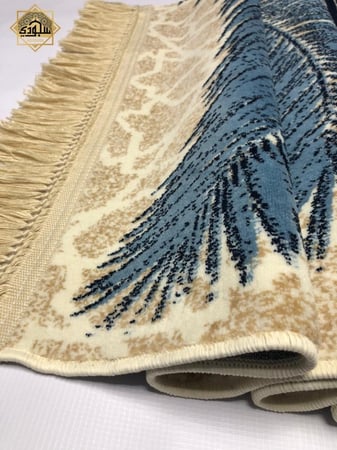 سجادة صلاة فاخرة سماوي ناعمة بخيوط بولي بروبلين