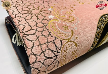 سجادة صلاة ميموري فوم سميكة بتصميم الحجر الأسود