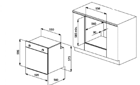 فرن كهربائي 60 سم 6 وظائف كتشن نت MP2202003