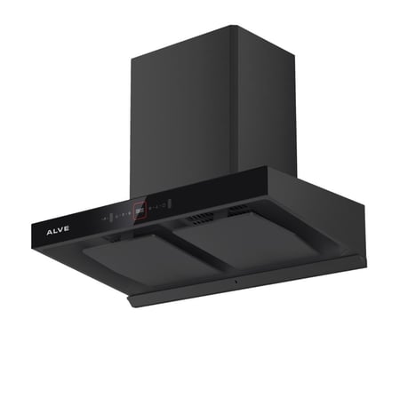 شفاط ٩٠سم Vortex الفي اسود قوة 2400m3/h