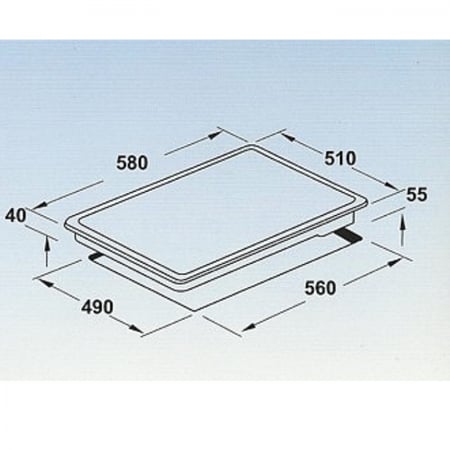 سطح كهرباء حجر 4 عيون 60 سم مجيك لاين