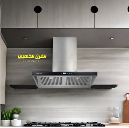 شفاط الفي 90سم شكل T مائل فلاتر استيل ماركة ALVE قوة 1200م3 موديل HX-001