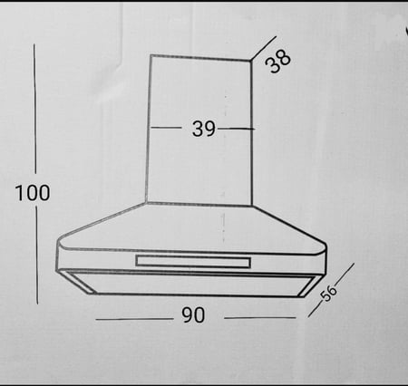 شفاط الفي 90سم فلاتر استيل ماركة ALVE قوة 1200م3 موديل HX-002
