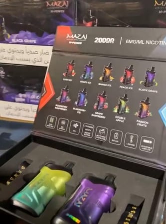 شيشة مزاج ام باور 6 نيكوتين 20000 موش بنكهات متنوعة Mazaj M POWER