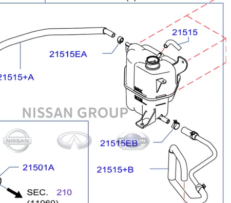 قربة ماء رديتر نيسان نافارا 2007/2014