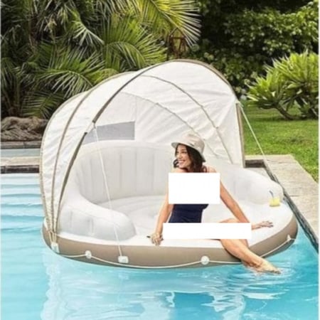 سرير استرخاء دائري مع حامل اكواب