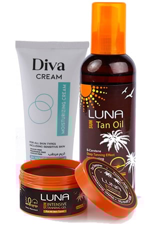 تان التسمير جروب 4 (زيت تسمير spf+15- جل تسمير - كريم ترطيب لجميع انواع البشرة 100 ملي )