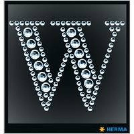 ملصق هيرما كريستال حرف W