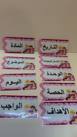 بطاقات تنظيم السبورة - تصميم أميرات ديزني (9 قطع مع لاصق وجهين)