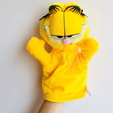 دمى اليد على شكل قط أصفر