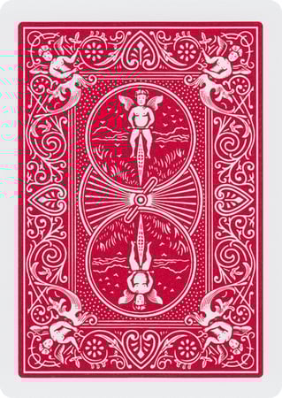 ورق لعب بلوت بلاستيك بايسكل برستيج رايدر باك - احمر