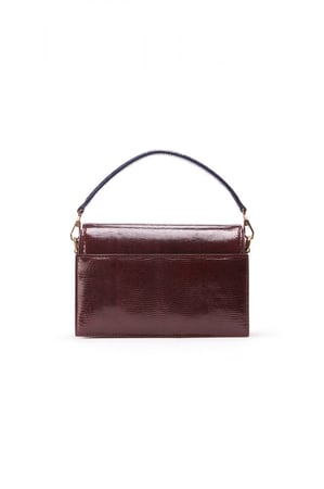 DIRWAZAH - MAROON LIZARD/ NAVY CROCODILE STRAP WITH GOLD HARDWARE