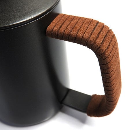 ابريق ترشيح ستانليس ستيل 304 بيد جلد سعة 350 مل