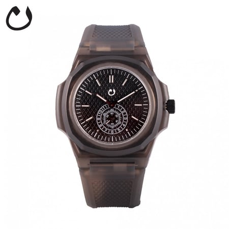 ساعة نون - أسود شفافة