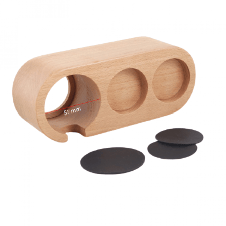 قاعدة خشبية للفلتر والمكبس مقاس 51 مم