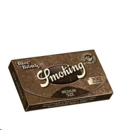 دفتر ورق سموكينق براون 300 ورقة / مقاس وسط 1 1/4