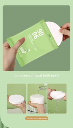 منشفة مضغوطة استخدام واحد مناسب للسفر والطلعات