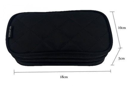 حقيبة صغيرة للمكياج باللون الوردي مناسبة للسفر والتنقل اللون المتوفر هو اللون الوردي نايلون