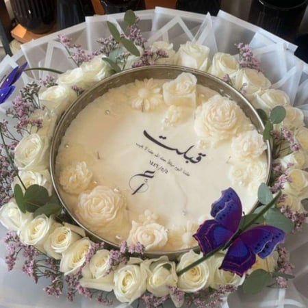 شمعة عقد قران فضي كبيره 30 سم بدون الورد الخارجي