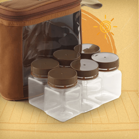 شنطة بهارات 6 علب للرحلات  rhltna