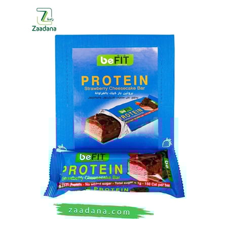 بروتين بار بالفراوله 12 قطعه 540 جم خالي من السكر والجلوتين