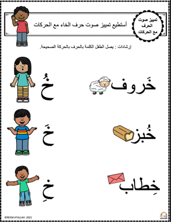 اوراق عمل حرف الخاء ( خ) الحروف العربية للاطفال والروضة أكثر من 30 صفحة جاهزة للطباعة pdf