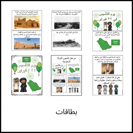 pdf الملف الشامل لتفعيل انشطة يوم تاسيس المملكة العربية السعودية جاهز مميز  للاطفال