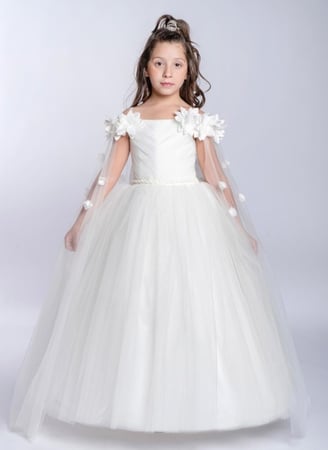 فستان بناتي بجيبون فخم 2 الى 11 سنه