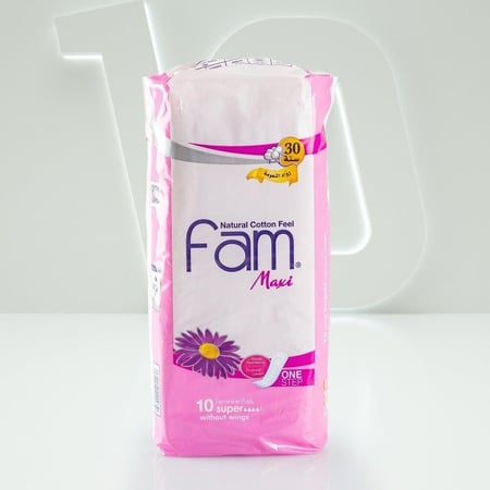 فام حفايض ماكسي زهري بدون اجنحه 10قطع