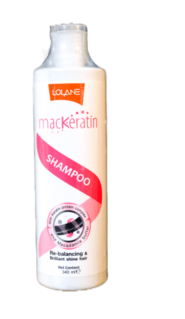 شامبو لولين ماكيرتين لإعادة التوازن واللمعان – 340 مل | LOLANE Mackeratin Shampoo