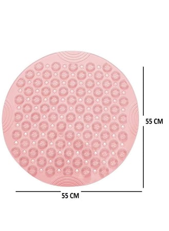 سجادة استحمام لتدليك القدمين مضادة للانزلاق دائرية / رمادي