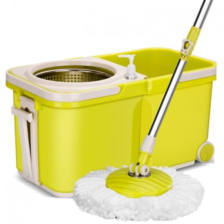 ممسحة مع دلو مقسوم لجزئين بدوران 360 درجة جودة عالية