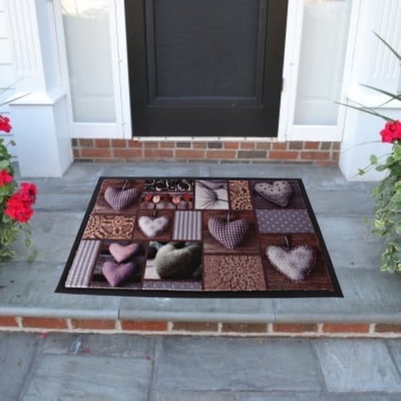 دعاسة باب مضادة للانزلاق رسومات قلب