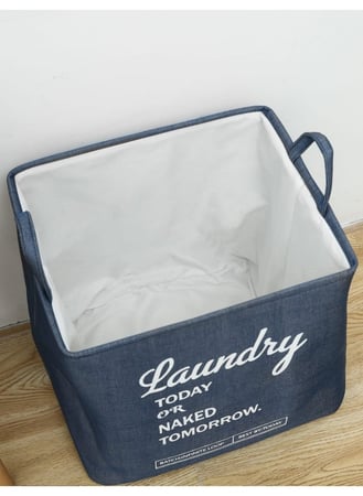 سلة غسيل ملابس قابلة للطي لتخزين الملابس مع مقابض