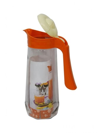 دورق شفاف سهل الفتح بألوان متعددة 1500مل