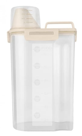 علبة لتخزين الأرز والحبوب بكوب معيار