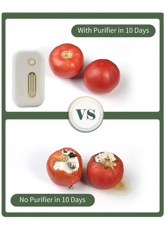 جهاز تنقية الهواء ومزيل الرائحة صغير قابل لإعادة الشحن USB في غرفة النوم والمكتب والثلاجة / أخضر
