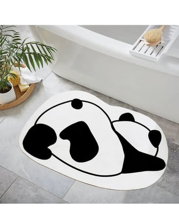 سجادة حمام Hihomey الكرتونية ماصة للمرحاض سجادة غير قابلة للانزلاق سجادة سريعة الجفاف -شكل دب