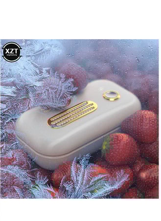 جهاز تنقية الهواء ومزيل الرائحة صغير قابل لإعادة الشحن USB في غرفة النوم والمكتب والثلاجة / أبيض