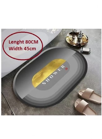 Hihomey سجادة حمام ماصة للقدمين غير قابلة للانزلاق من السيليكون سجادة حمام سريعة الجفاف 50*80 سم